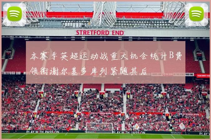 本赛季英超运动战重大机会统计B费领衔谢尔基多库列紧随其后